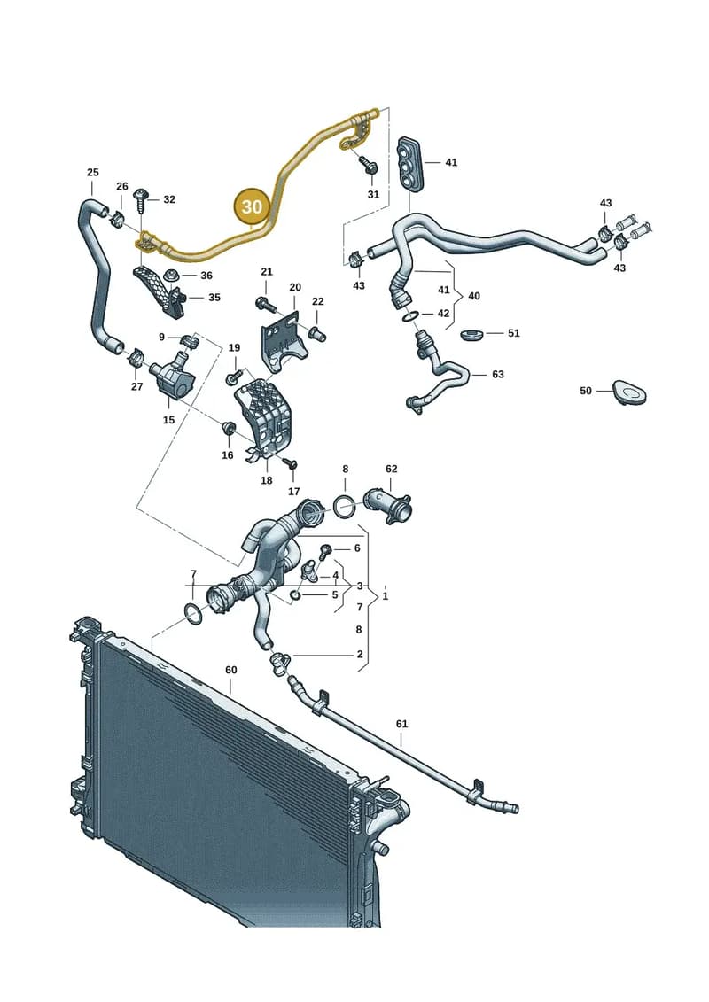 8B3265235AB — Audi A5 Limousine (2024-2025) diagram 8wk121130, position 30