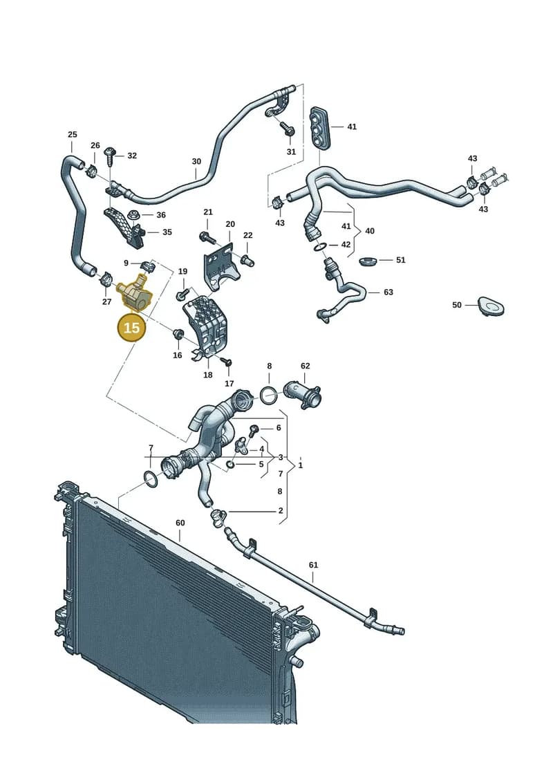 8B3265347B — Audi A5 Limousine (2024-2025) diagram 8wk121130, position 15