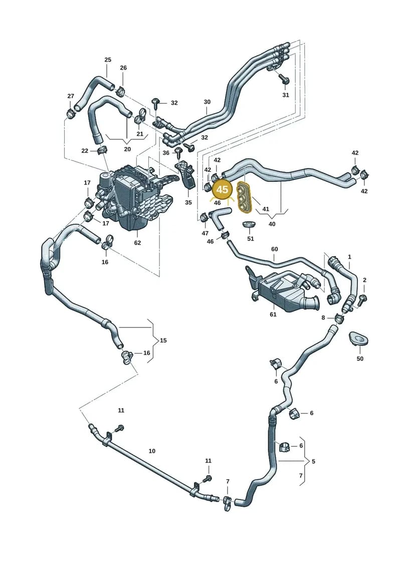 8B3265356 — Audi A5 Limousine (2024-2025) diagram 8wk121080, position 45