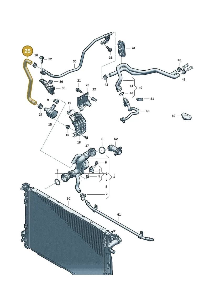 8B3265385B — Audi A5 Limousine (2024-2025) diagram 8wk121130, position 25