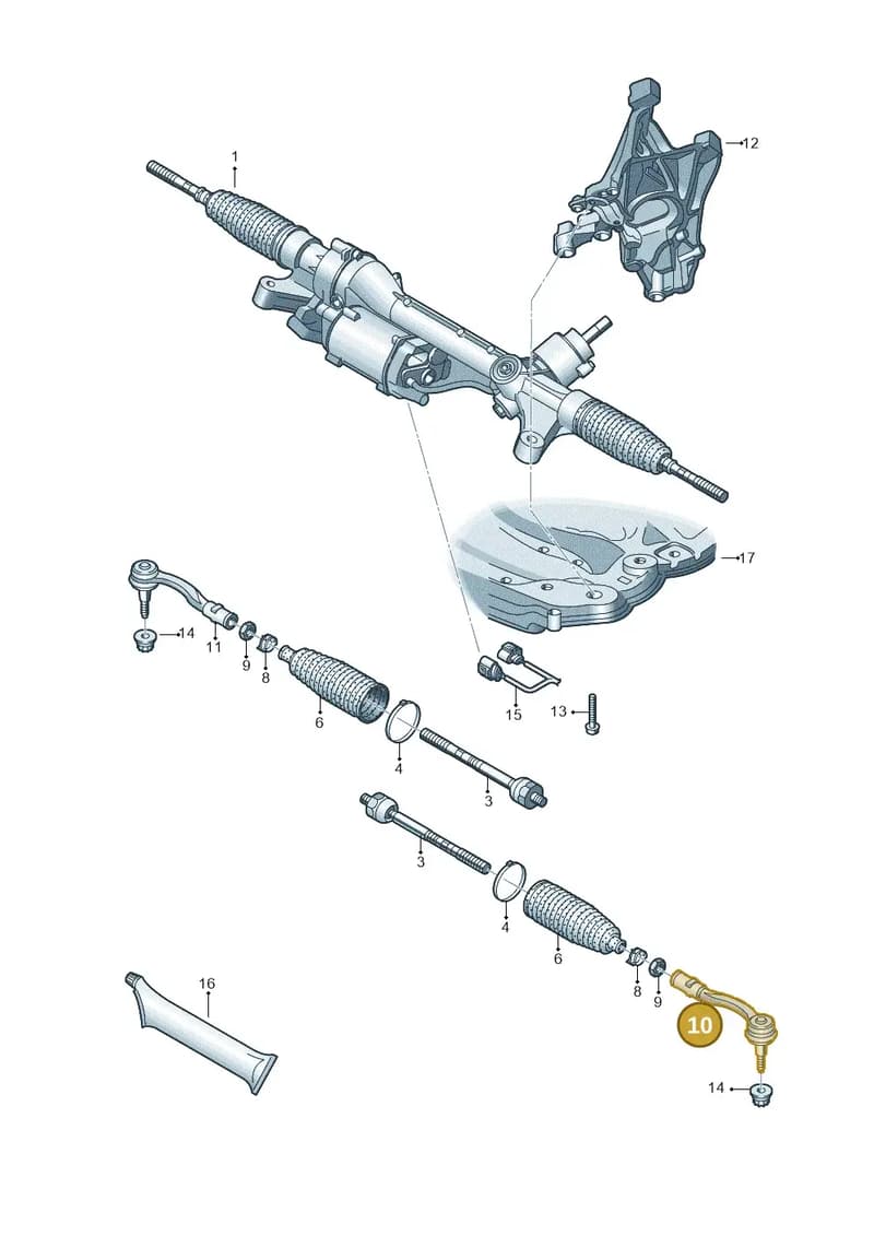 8B3423811A — Audi A5 Limousine (2024-2025) diagram 849423000, position 10