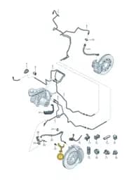 8B3611846B Audi Retainer for Brake Hose