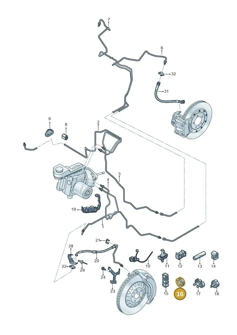8B3611853A — Audi A5 Limousine (2024-2025) diagram 8wk611020, position 16