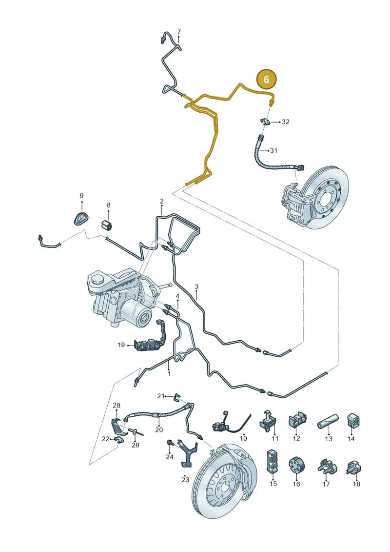 8B3614741D — Audi A5 Limousine (2024-2025) diagram 8wk611020, position 6