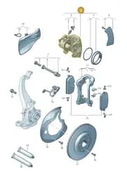 8B3615124A Audi Brake Caliper Housing