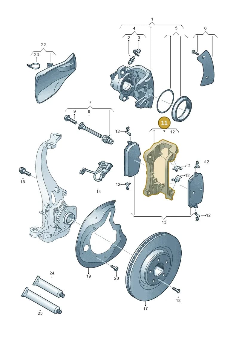 8B3615125G — Audi A5 Limousine (2024-2025) diagram 8wy615030, position 11