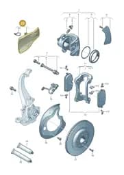 8B3615447 Audi Air Guide