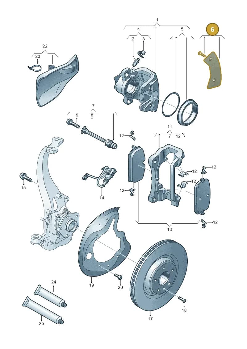 8B3698221A — Audi A5 Limousine (2024-2025) diagram 8wy615030, position 6