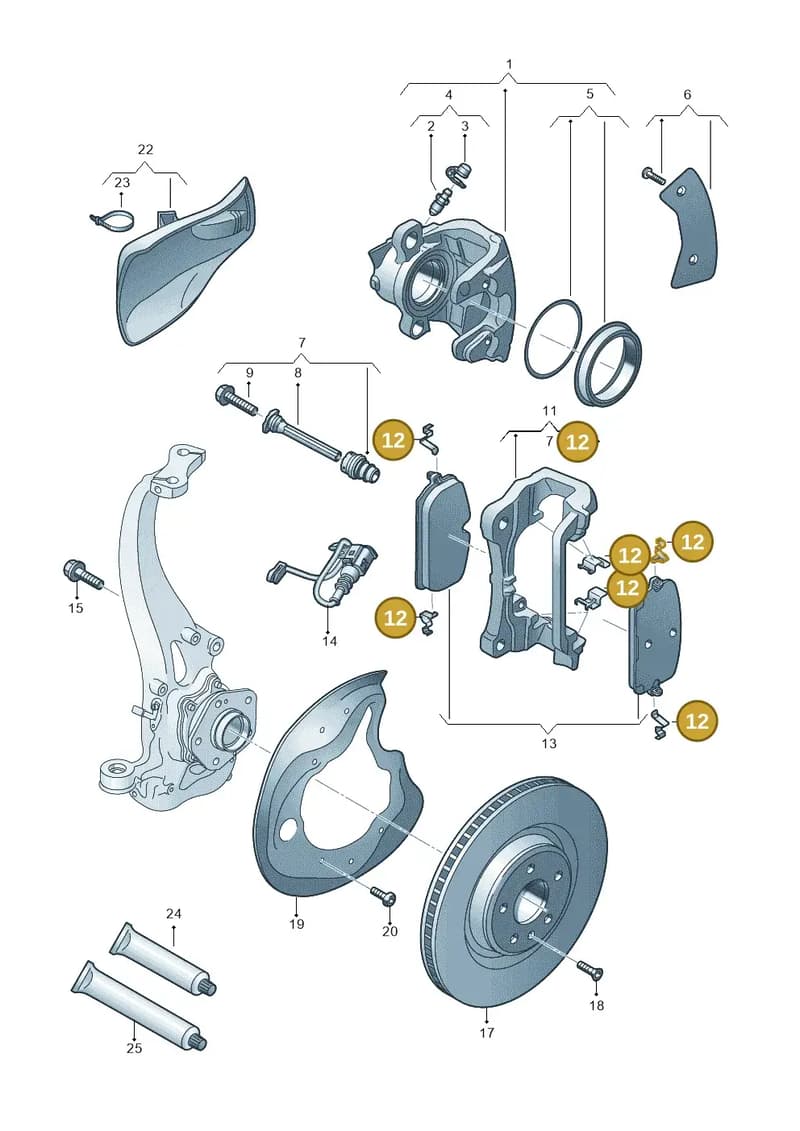 8B3698231 — Audi A5 Limousine (2024-2025) diagram 8wy615030, position 12