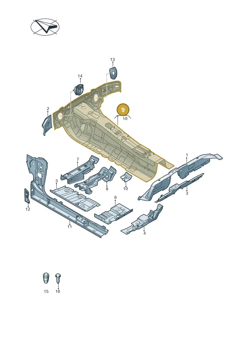 8B3803067A — Audi A5 Limousine (2024-2025) diagram 435803150, position 9