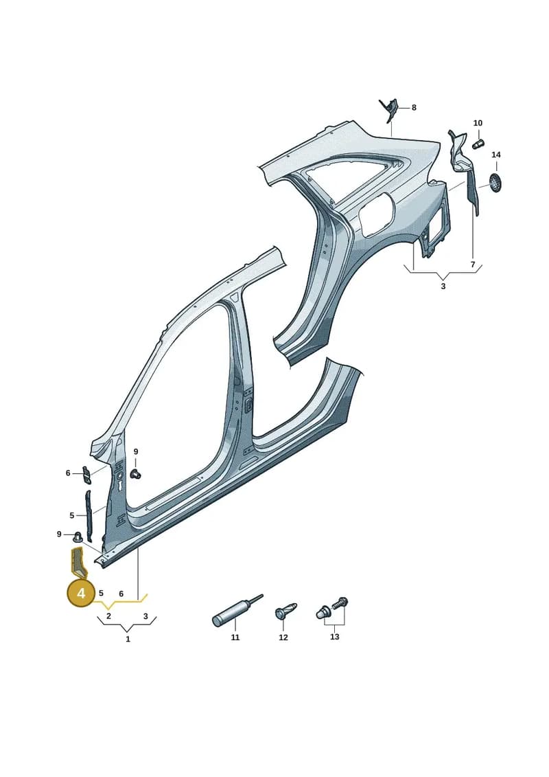 8B3803087 — Audi A5 Avant (2024-2025) diagram 8wk809050, position 4