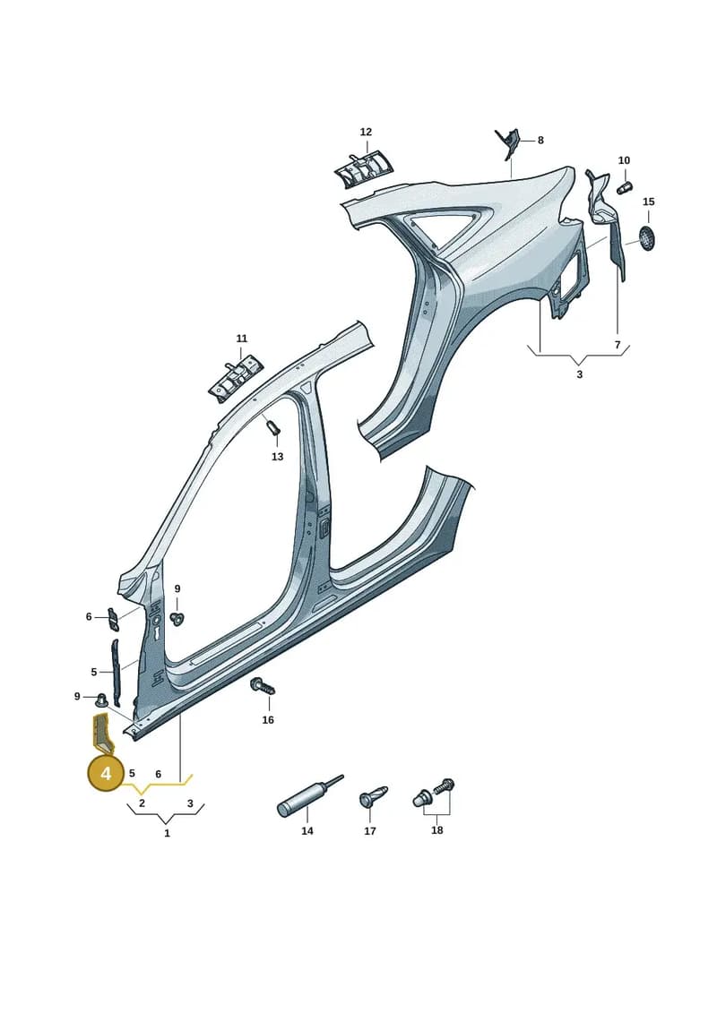 8B3803088 — Audi A5 Limousine (2024-2025) diagram 8wh809050, position 4