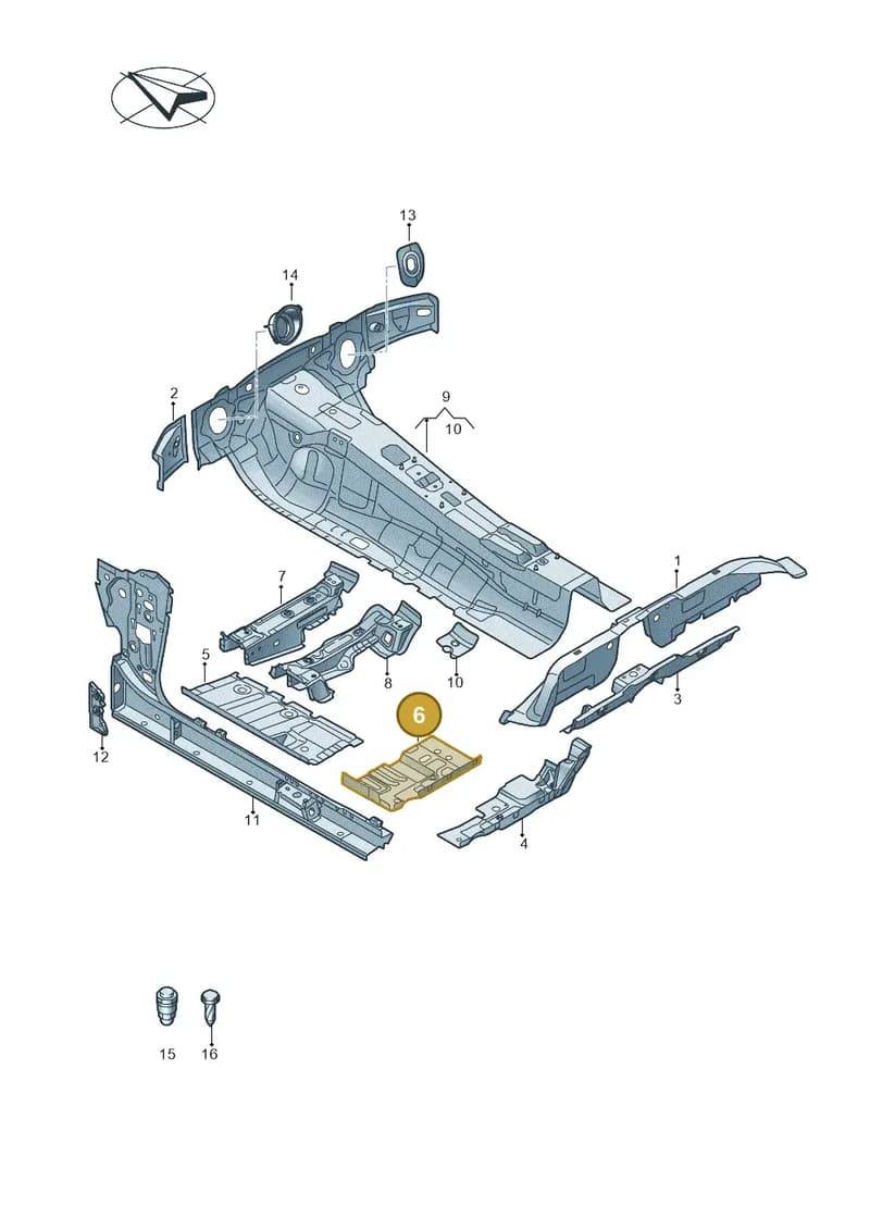 8B3803757 — Audi A5 Limousine (2024-2025) diagram 435803150, position 6