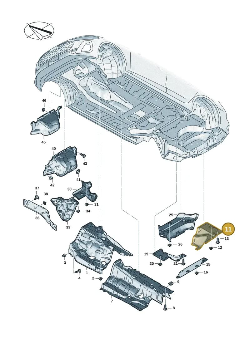 8B3804171 — Audi A5 Limousine (2024-2025) diagram 8wk804000, position 11