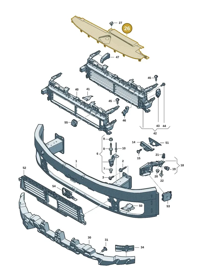 8B3807081 — Audi A5 Limousine (2024-2025) diagram 8wk807000, position 26