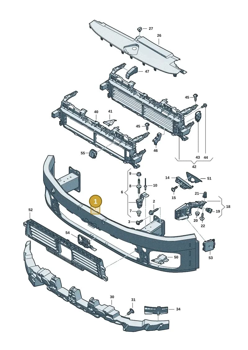 8B3807109F — Audi A5 Limousine (2024-2025) diagram 8wk807000, position 1