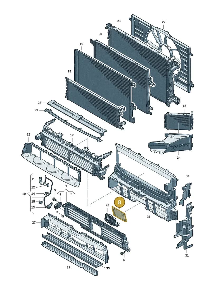 8B3807663 — Audi A5 Limousine (2024-2025) diagram 8wk121990, position 8