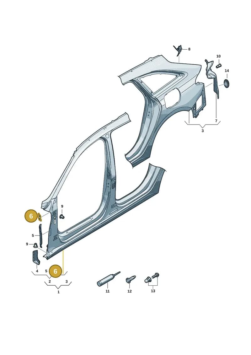 8B3810530 — Audi A5 Avant (2024-2025) diagram 8wk809050, position 6