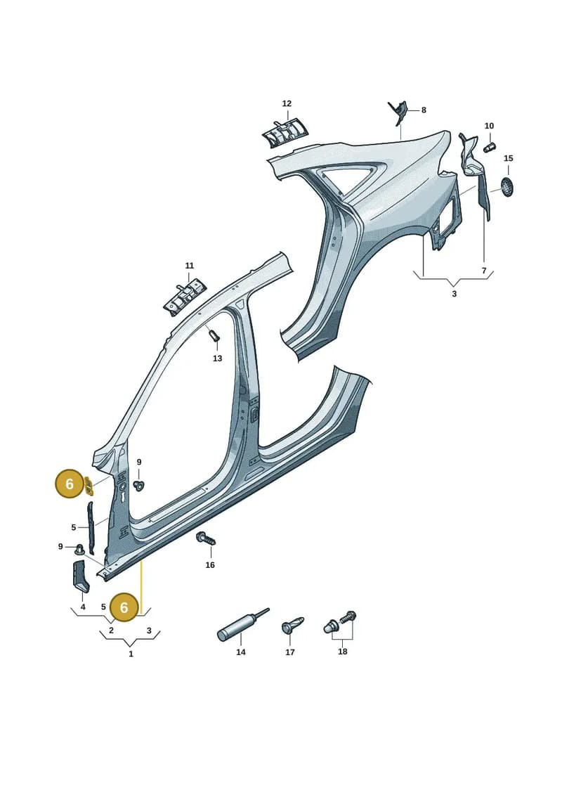 8B3810530 — Audi A5 Limousine (2024-2025) diagram 8wh809050, position 6