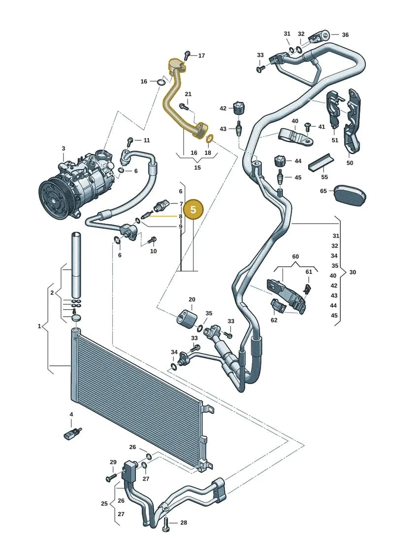 8B3816721BN — Audi A5 Limousine (2024-2025) diagram 8wk260400, position 5