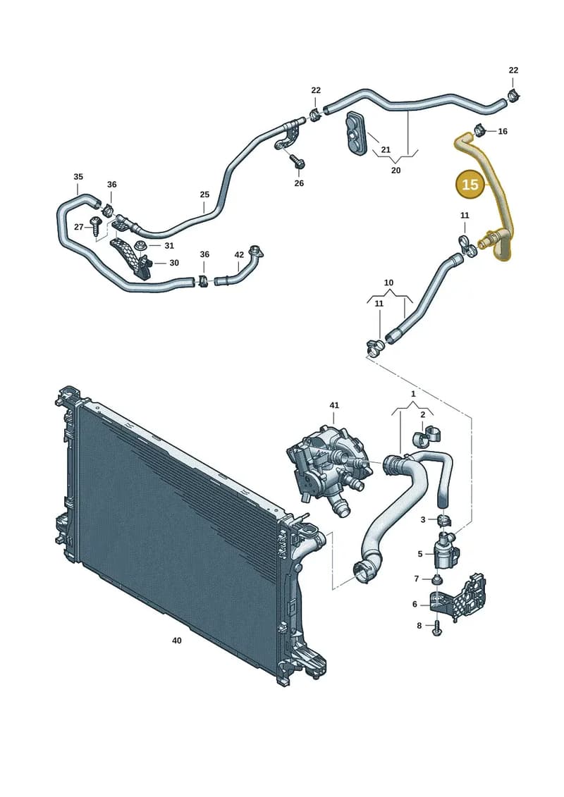 8B3819350 — Audi A5 Limousine (2024-2025) diagram 8wk121020, position 15
