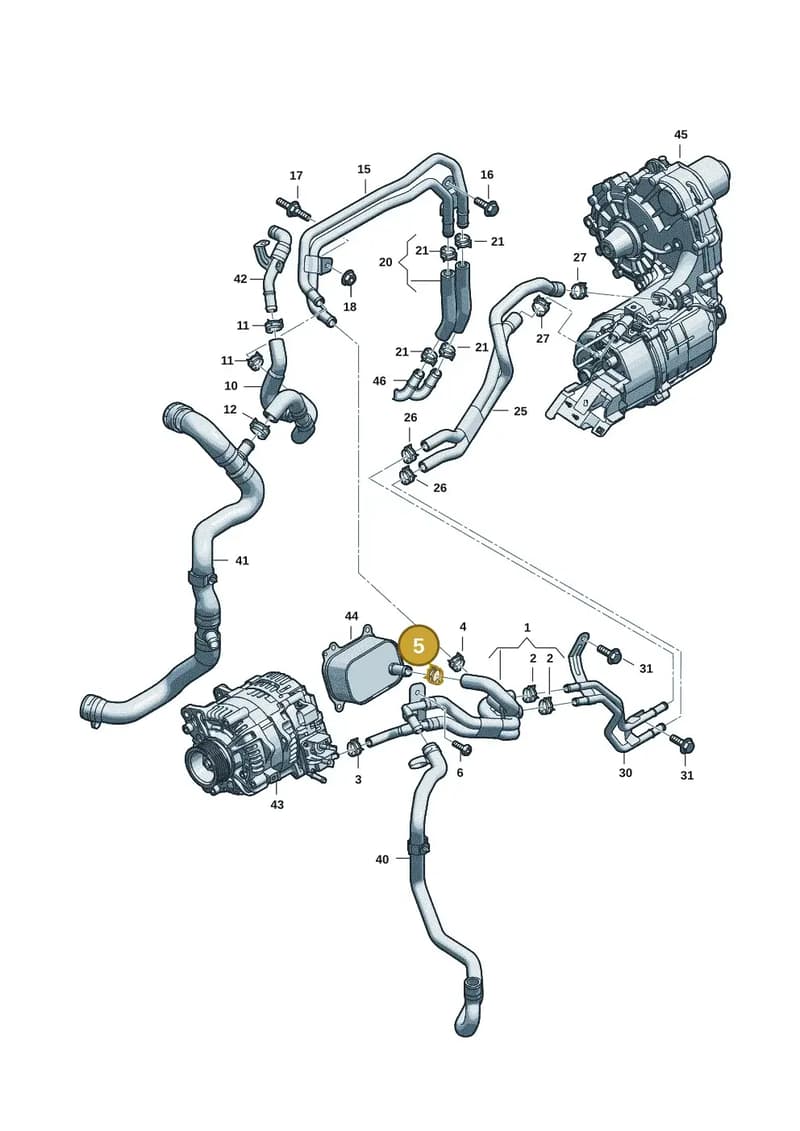 8B3819370H — Audi A5 Limousine (2024-2025) diagram 8wk121070, position 5