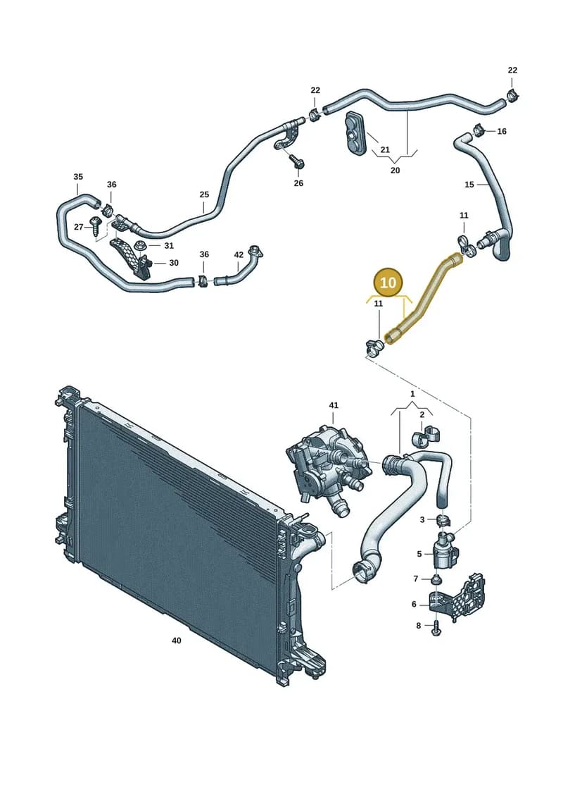 8B3819370K — Audi A5 Limousine (2024-2025) diagram 8wk121020, position 10