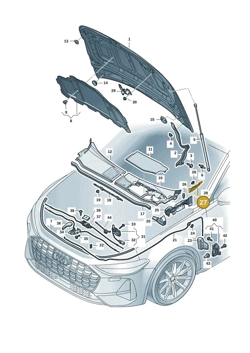8B38216549B9 — Audi A5 Limousine (2024-2025) diagram 8wk823000, position 27