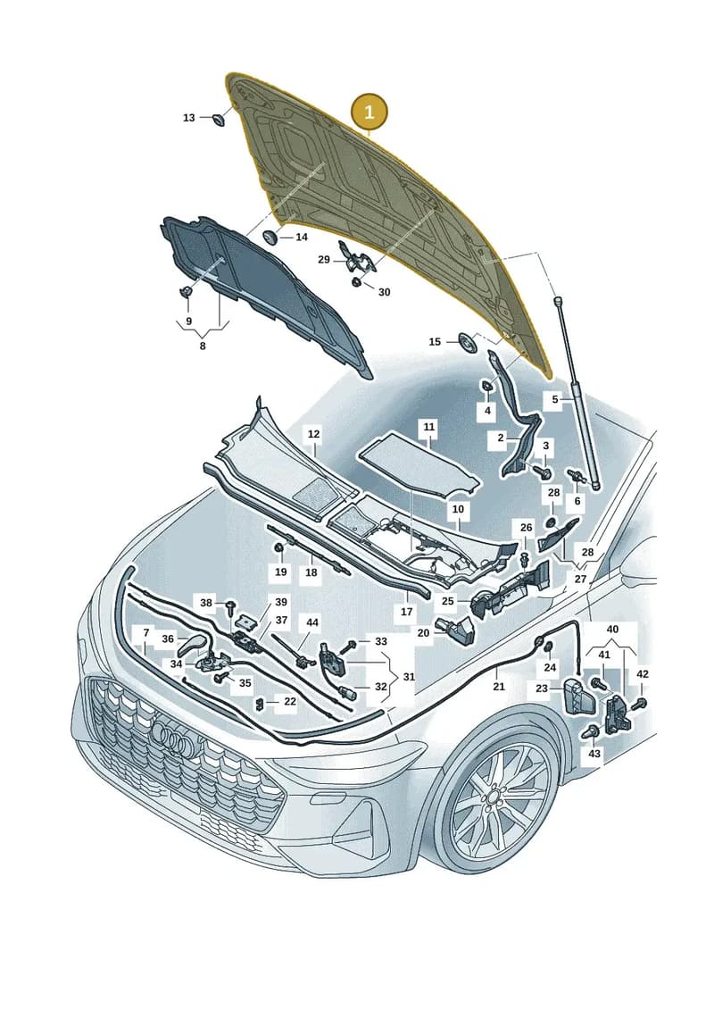 8B3823029B — Audi A5 Limousine (2024-2025) diagram 8wk823000, position 1