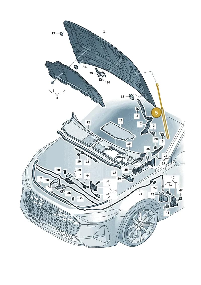 8B3823359 — Audi A5 Limousine (2024-2025) diagram 8wk823000, position 5