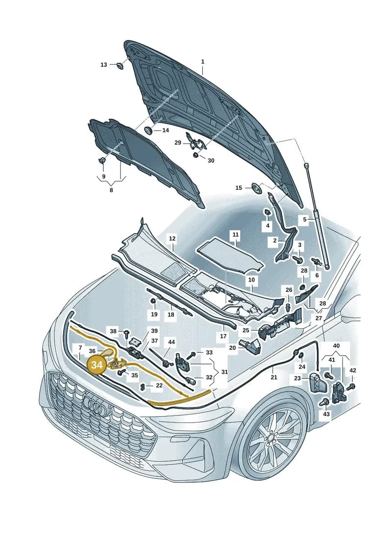 8B3823529 — Audi A5 Limousine (2024-2025) diagram 8wk823000, position 34