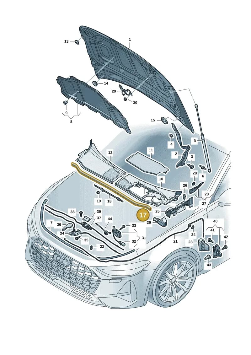 8B3823723 — Audi A5 Limousine (2024-2025) diagram 8wk823000, position 17