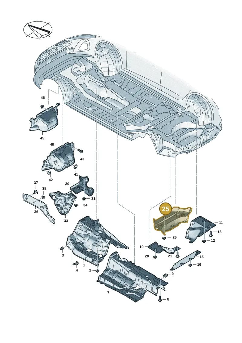 8B3825721 — Audi A5 Limousine (2024-2025) diagram 8wk804000, position 25