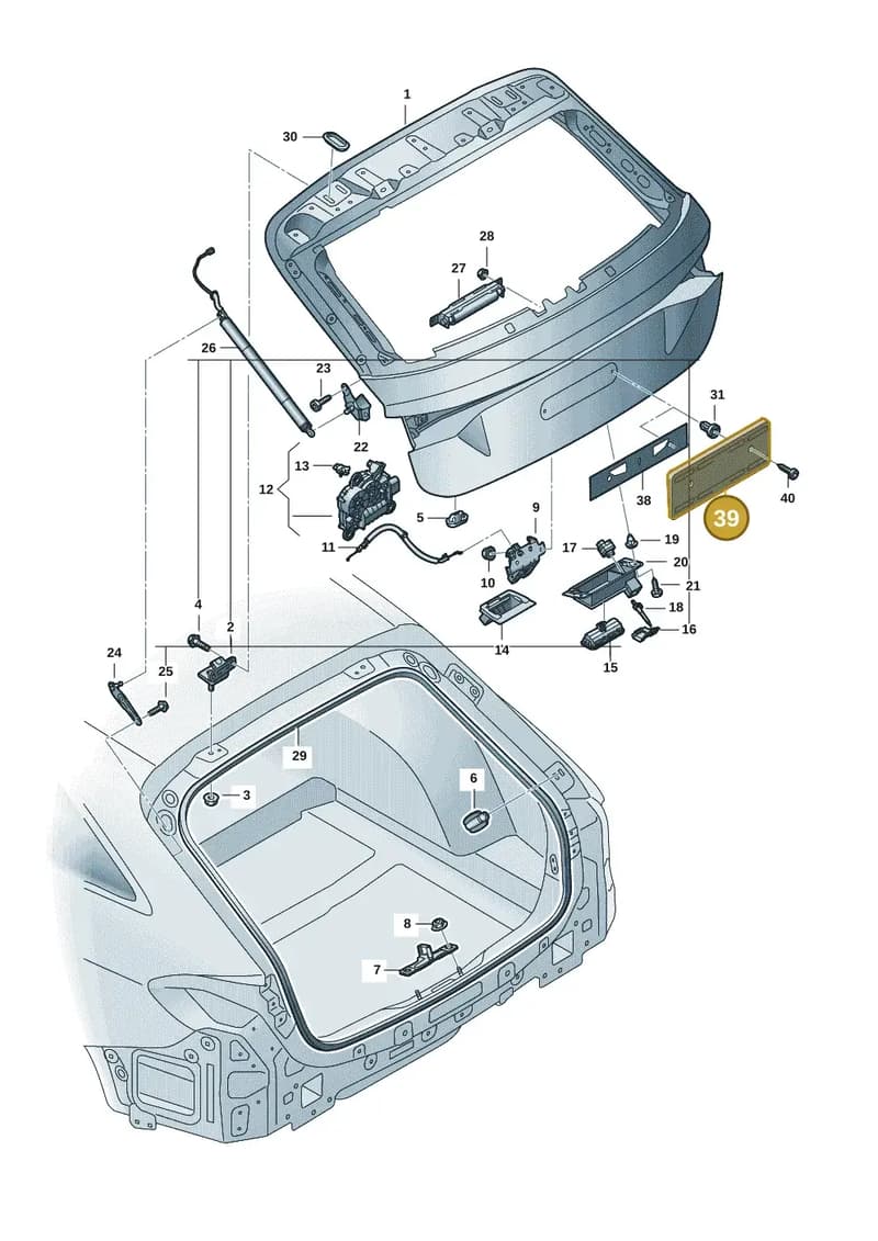 8B3827113A9B9 — Audi A5 Avant (2024-2025) diagram 8wk827000, position 39