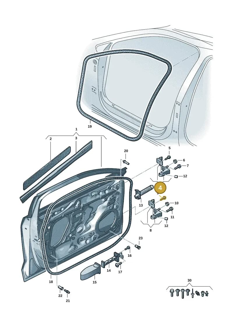 8B3831401A — Audi A5 Limousine (2024-2025) diagram 8wk831010, position 4