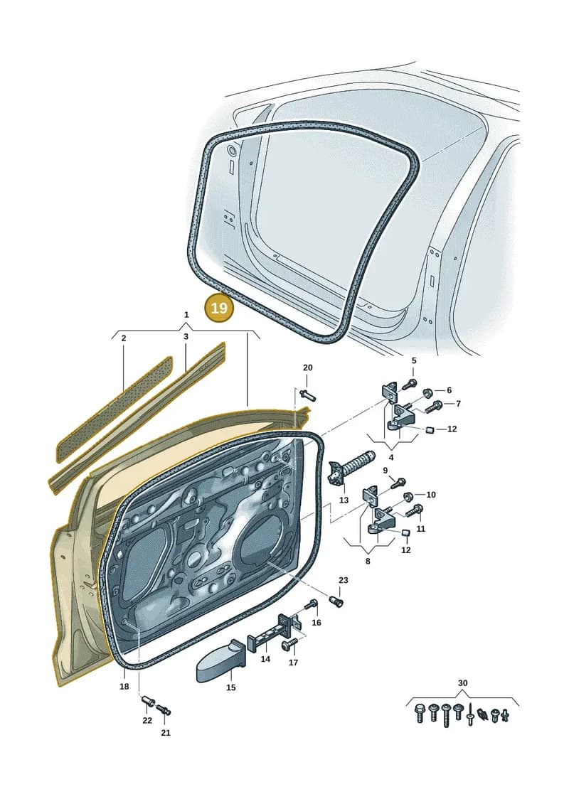 8B3831721A — Audi A5 Limousine (2024-2025) diagram 8wk831010, position 19