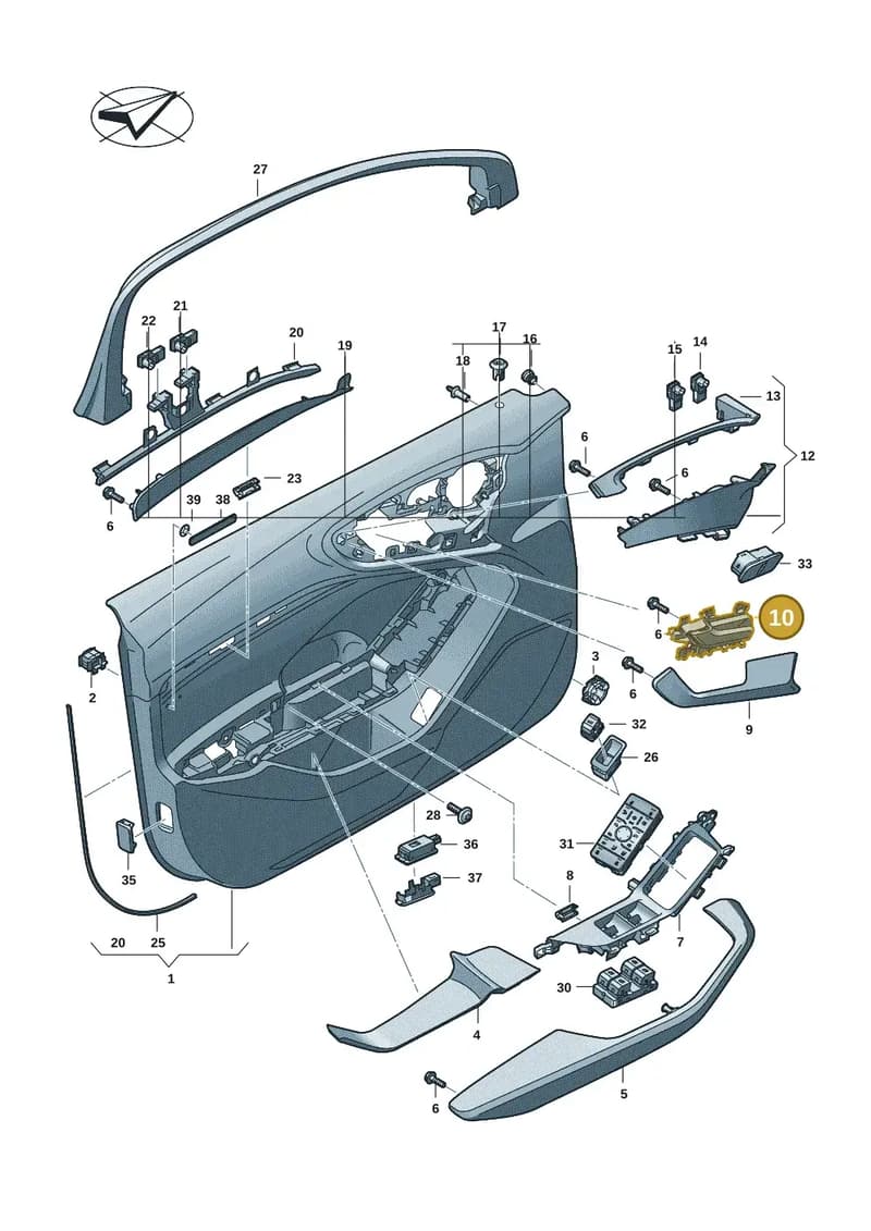 8B3837020F4PK — Audi A5 Limousine (2024-2025) diagram 8wh867000, position 10