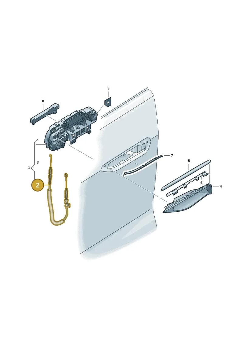 8B3837100 — Audi A5 Limousine (2024-2025) diagram 8wk837000, position 2