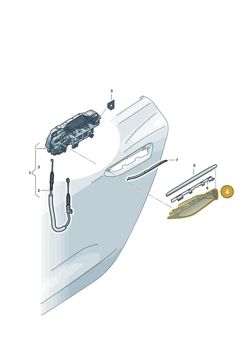 8B3837207GRU — Audi A5 Limousine (2024-2025) diagram 8wk839000, position 4