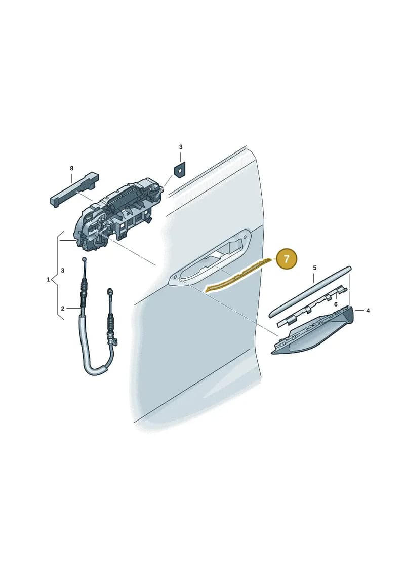 8B3837209 — Audi A5 Limousine (2024-2025) diagram 8wk837000, position 7