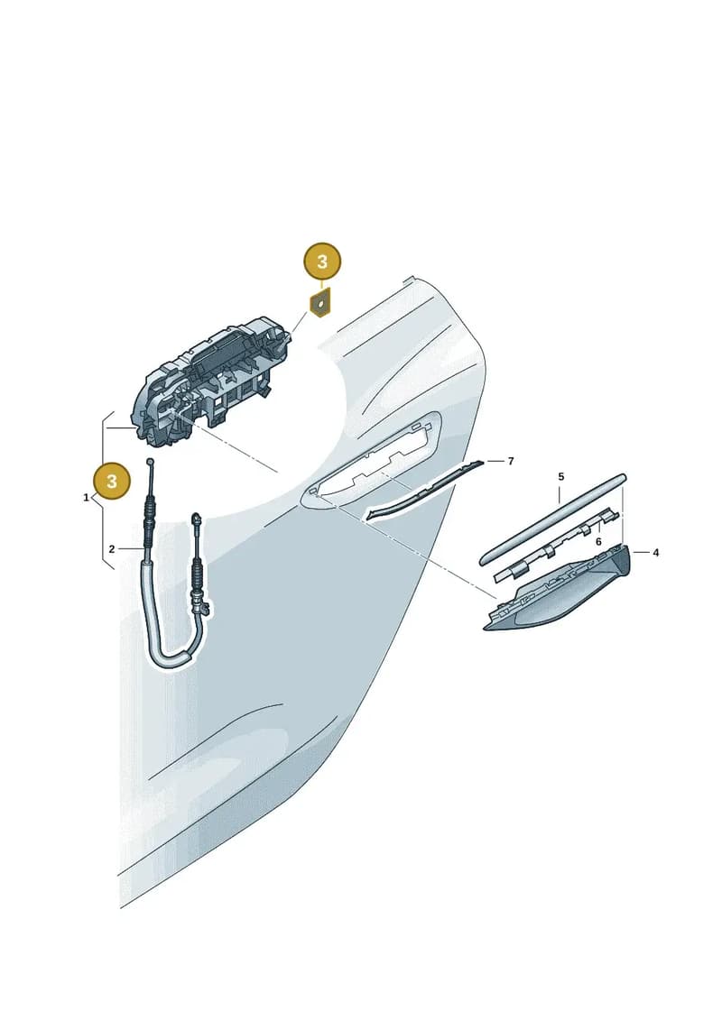 8B3837743 — Audi A5 Limousine (2024-2025) diagram 8wk839000, position 3