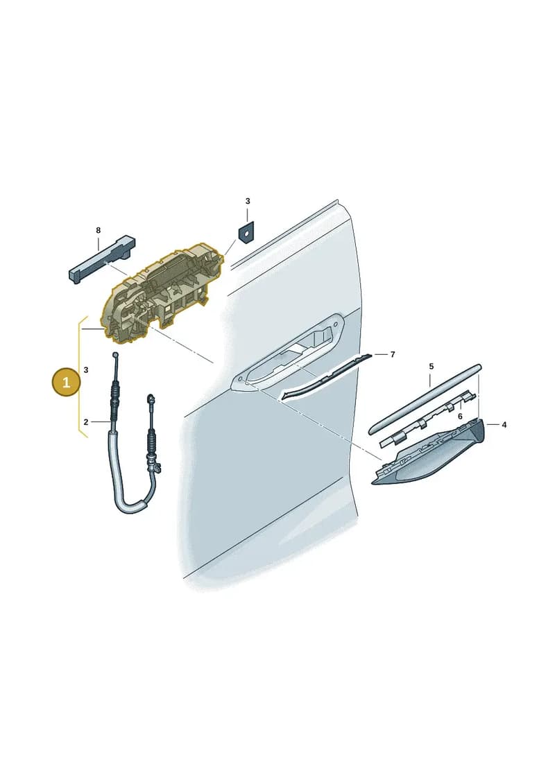 8B3837811E — Audi A5 Limousine (2024-2025) diagram 8wk837000, position 1