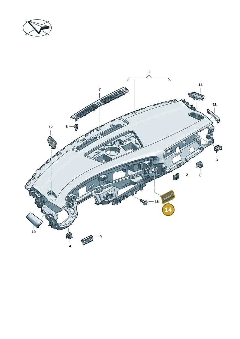 8B3857279 — Audi A5 Limousine (2024-2025) diagram 8wk857100, position 14
