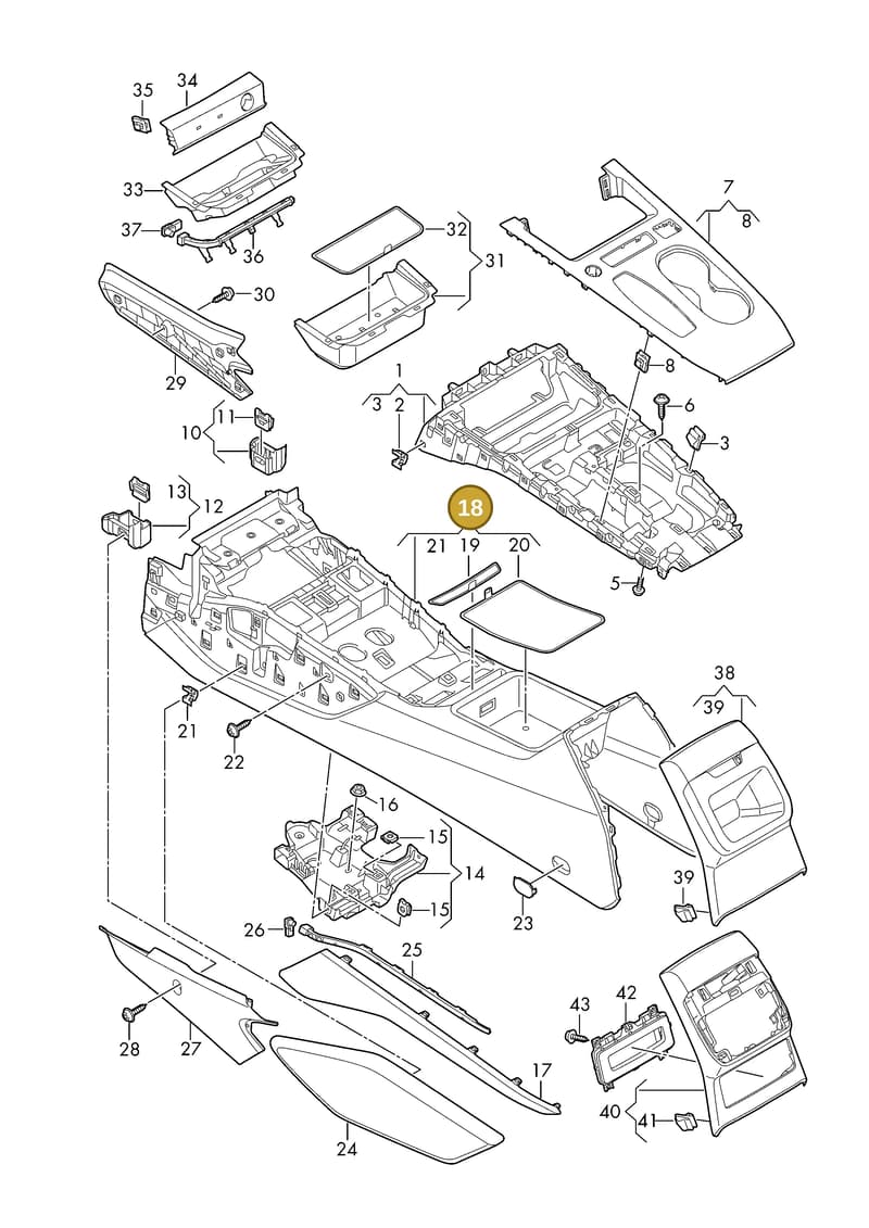 8B38632414PK — Audi A5 Limousine (2024-2025) diagram 8wk863500, position 18