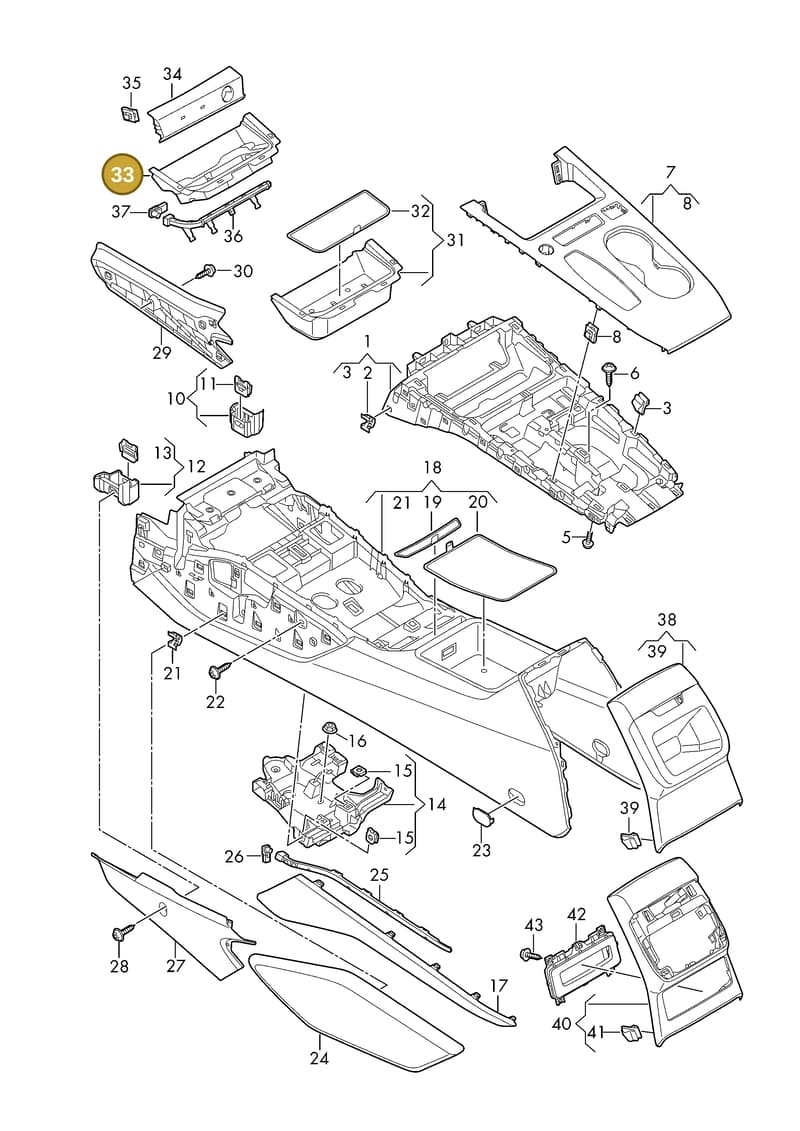 8B3864131A4PK — Audi A5 Limousine (2024-2025) diagram 8wk863500, position 33
