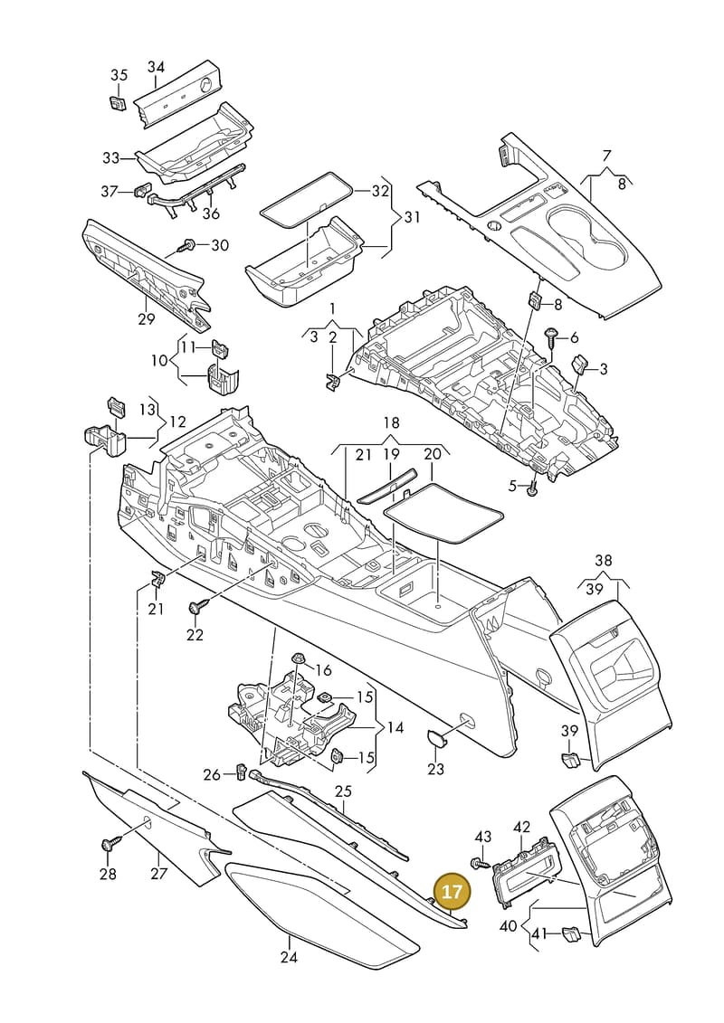 8B3864147F4HK — Audi A5 Limousine (2024-2025) diagram 8wk863500, position 17