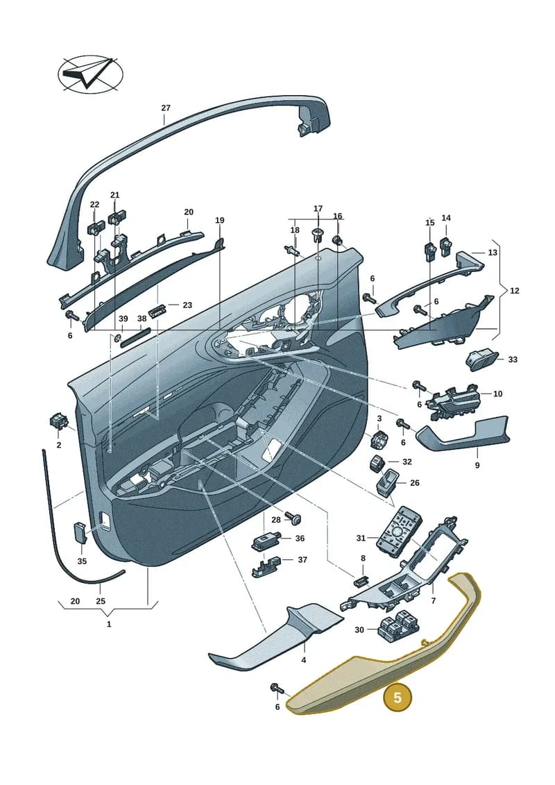 8B3867174CGMK — Audi A5 Limousine (2024-2025) diagram 8wh867000, position 5