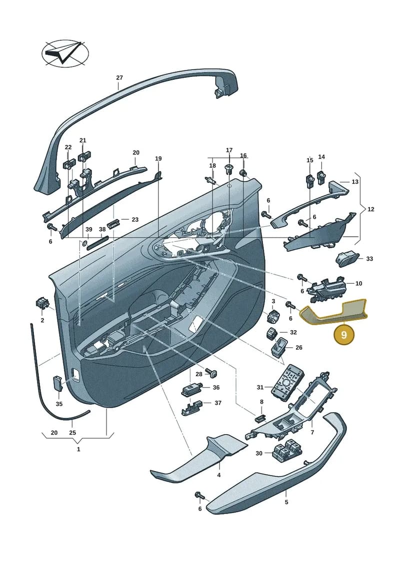 8B3867440C8GI — Audi A5 Limousine (2024-2025) diagram 8wh867000, position 9