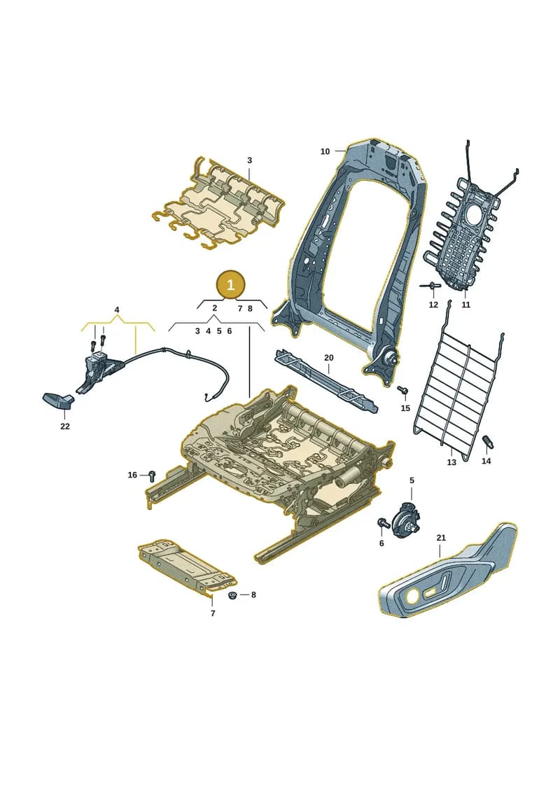 8B3881106 — Audi A5 Limousine (2024-2025) diagram 8wy881000, position 1