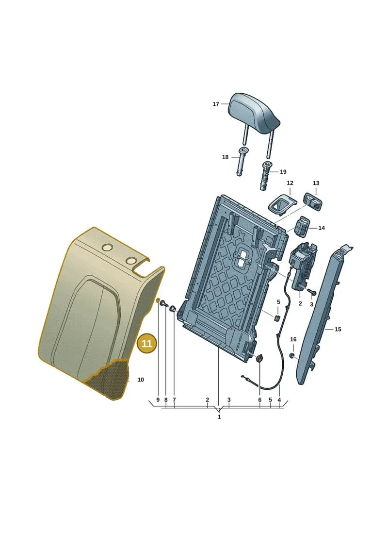 8B3885805TBFG — Audi A5 Avant (2024-2025) diagram 8wk885200, position 11